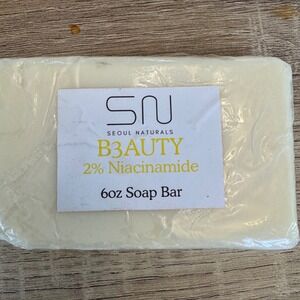 Seoul Naturals B3AUTY 2% Niacinamide 6oz Soap Bar Brightening Skin Care New